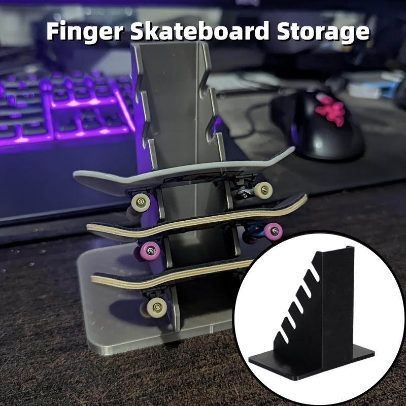 Desk Setup Shelf - 1 pçs dedo skate expositor dedo