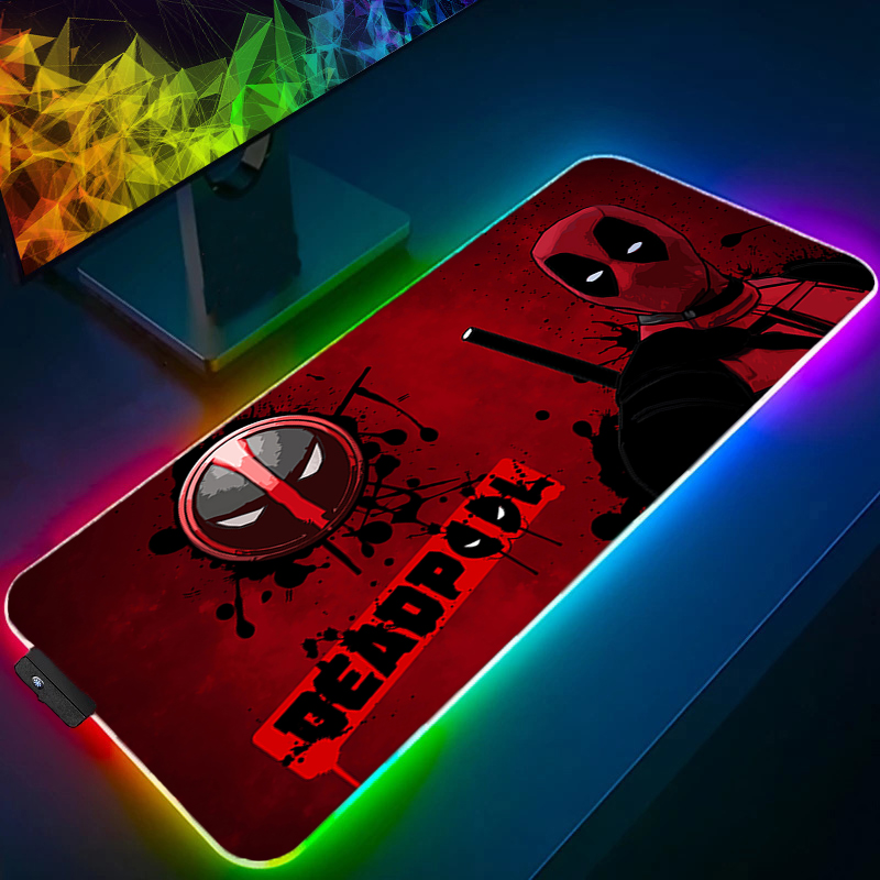 Desk Setup Mat - Led mouse pad jogos backlight lock