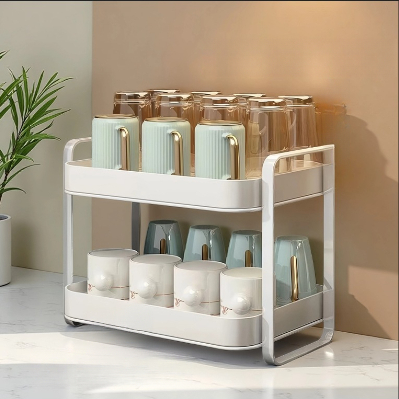 Desk Setup Shelf - Organizador de Copos de 2 Níveis