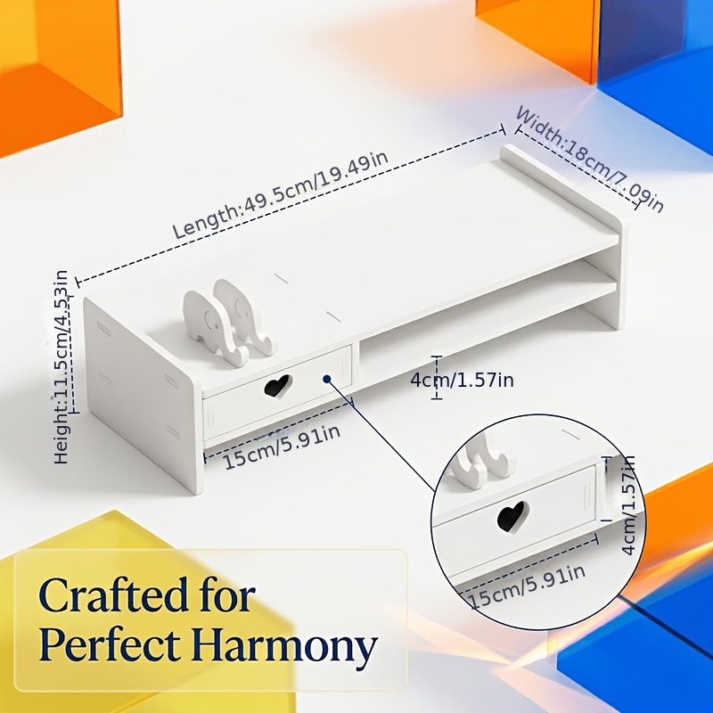 Suporte Minimalista Branco de  - Desk Setup Home avaliação e preço