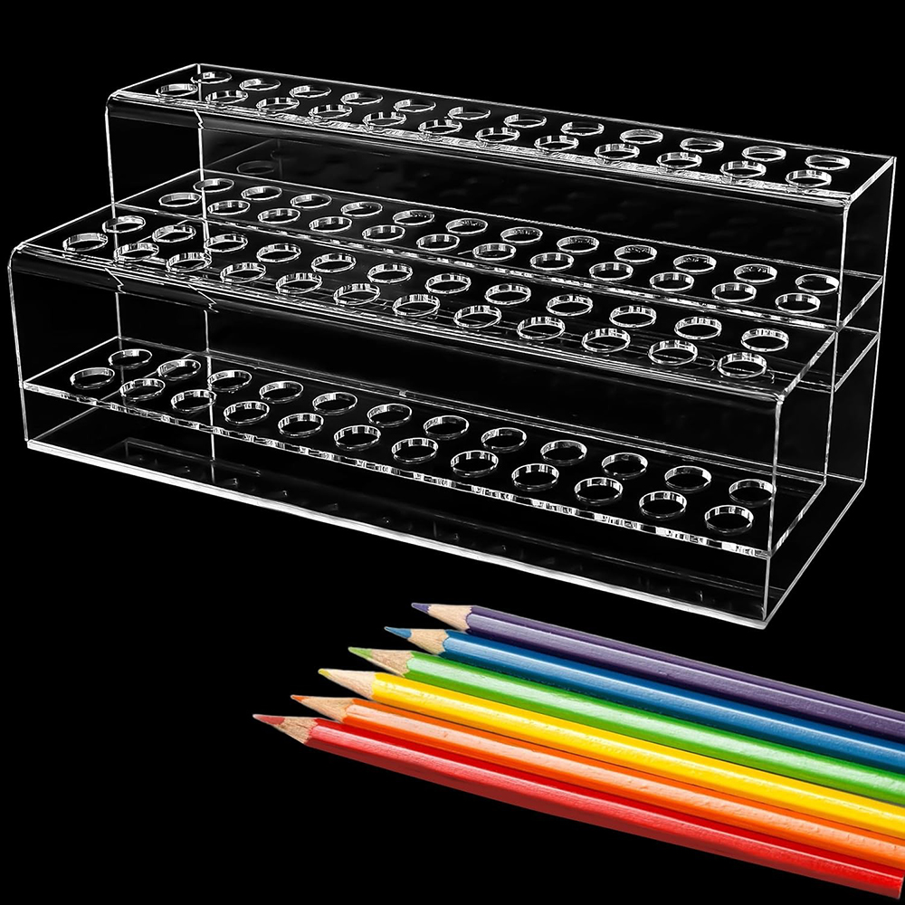 Suporte de caneta acrílico tra - Desk Setup Home avaliação e preço