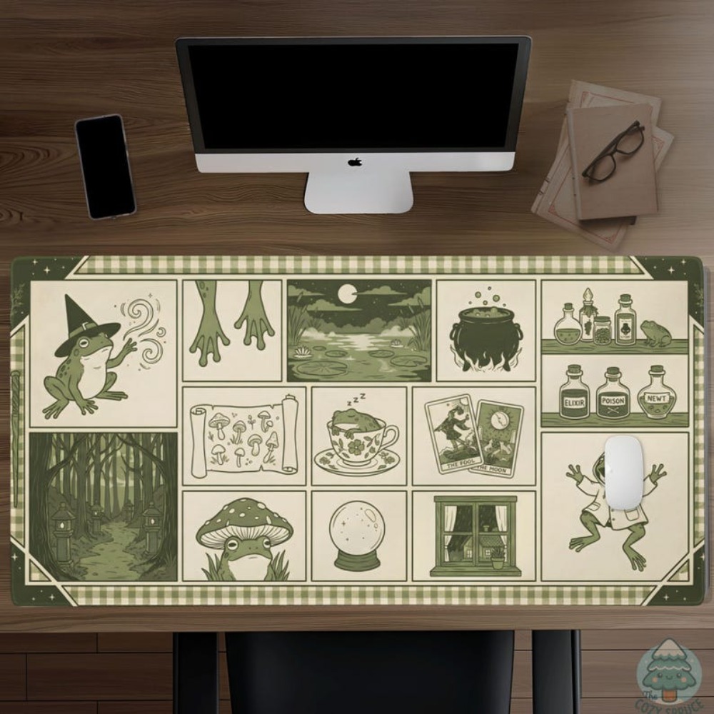 Tapete de Mesa Witchy Frog Apo - Desk Setup Aesthetic avaliação e preço