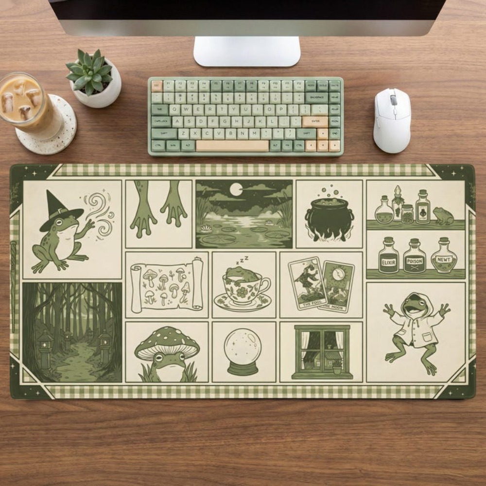 Tapete de Mesa Witchy Frog Apo - Desk Setup Aesthetic avaliação e preço