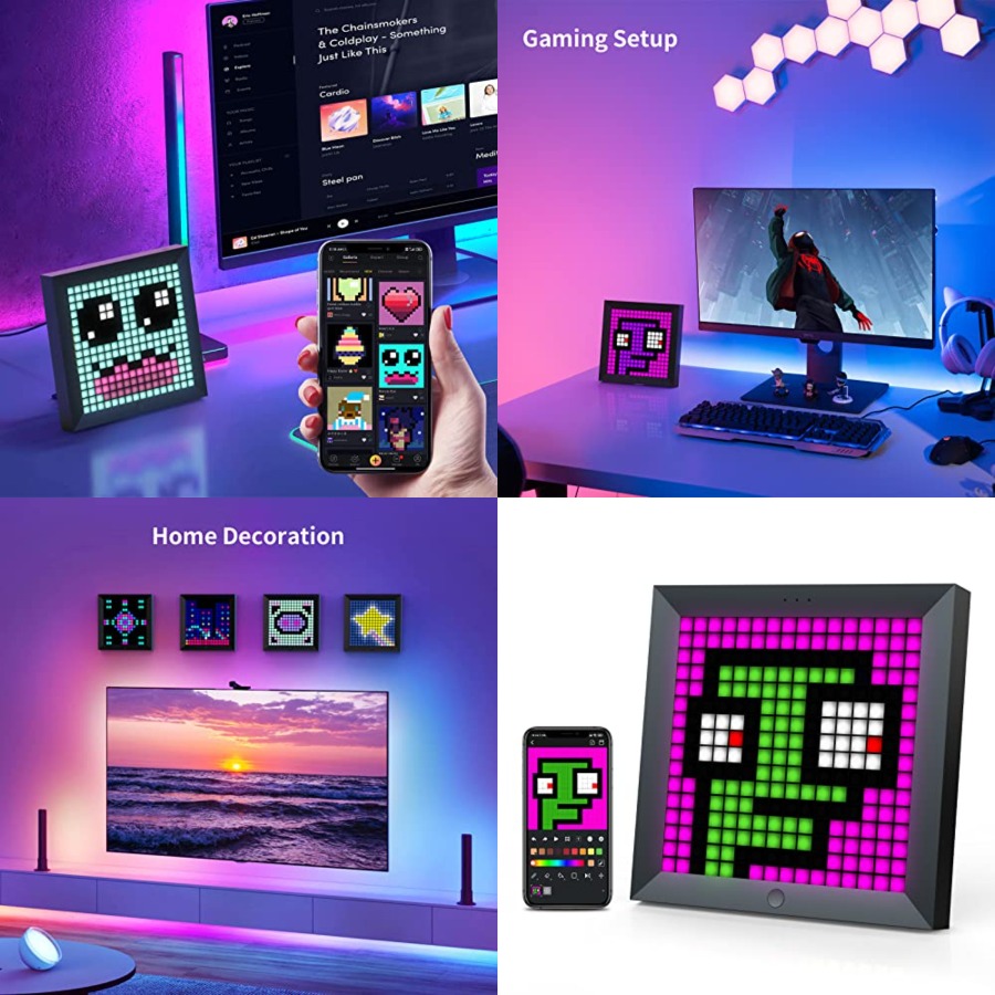 Painel de Exibição de Pixels L - Desk Setup With Tv avaliação e preço