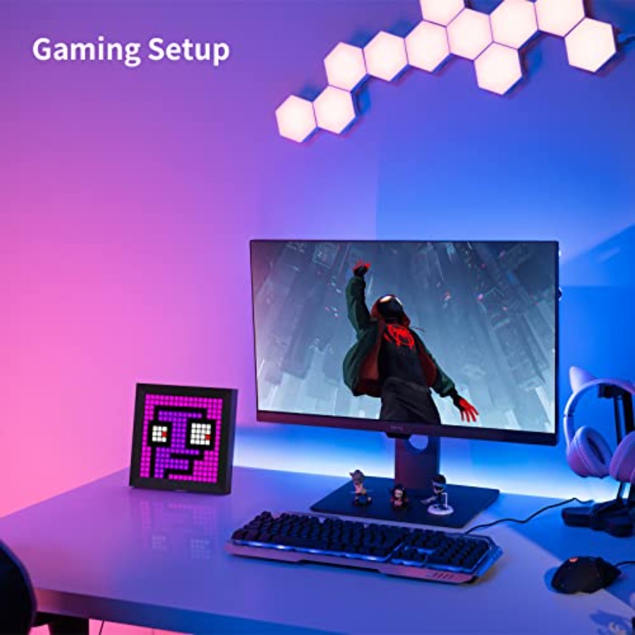 Painel de Exibição de Pixels L - Desk Setup With Tv avaliação e preço