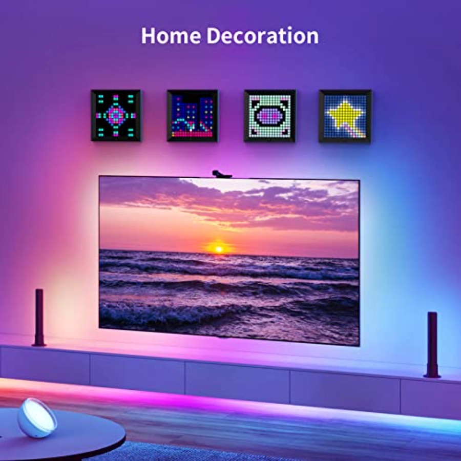 Painel de Exibição de Pixels L - Desk Setup With Tv avaliação e preço