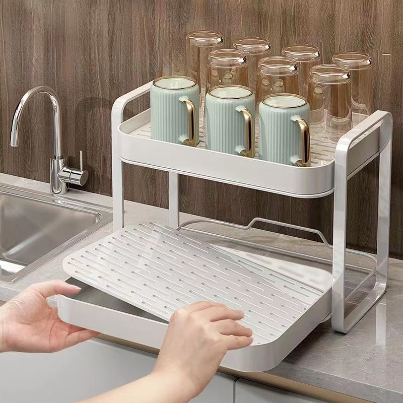 Organizador de Copos de 2 Níve - Desk Setup Shelf avaliação e preço