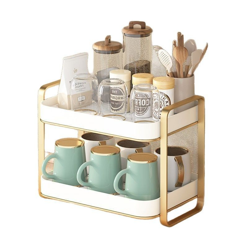 Organizador de Copos de 2 Níve - Desk Setup Shelf avaliação e preço