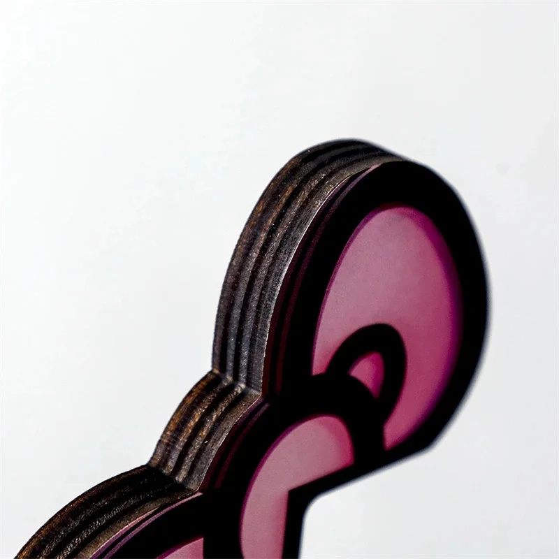 Kawaii rosa acrílico arco moni - Desk Setup Home avaliação e preço